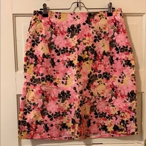 Christopher & Banks Pink Floral Skirt